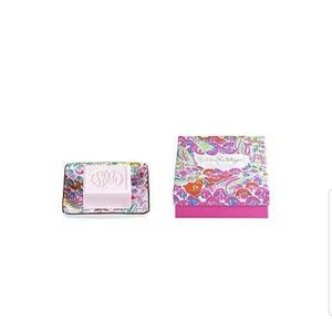 Lilly Pulitzer soap and tray set I'm so hooked nwt
